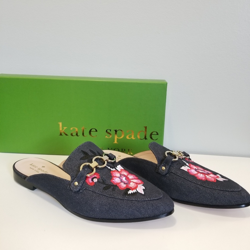 NIB Kate Spade Canyon Floral Mules Slides Flats - Picture 4 of 7